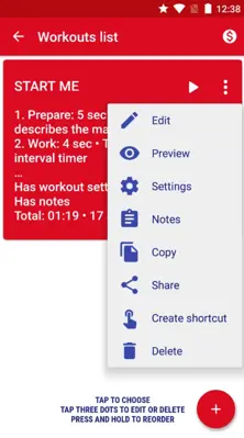 Tabata Timer android App screenshot 1